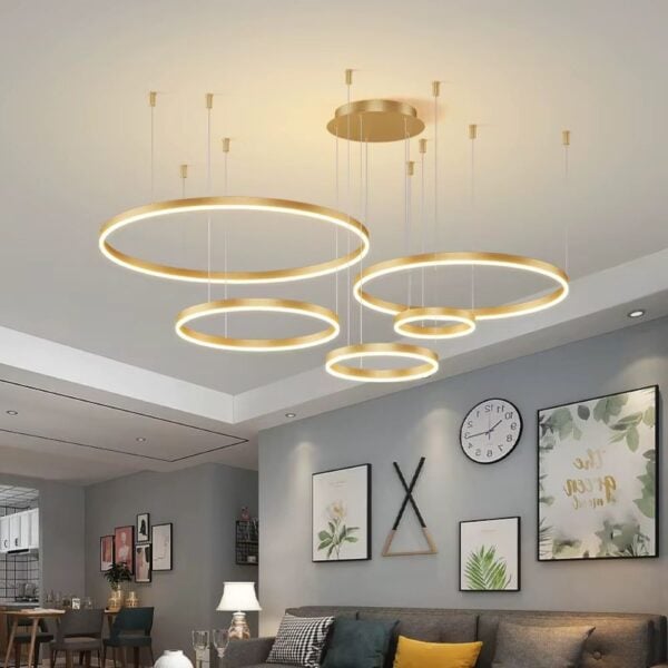 Lustre cercle en aluminium