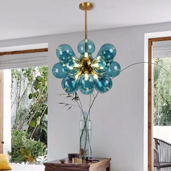 Lustre chambre ado moderne en verre