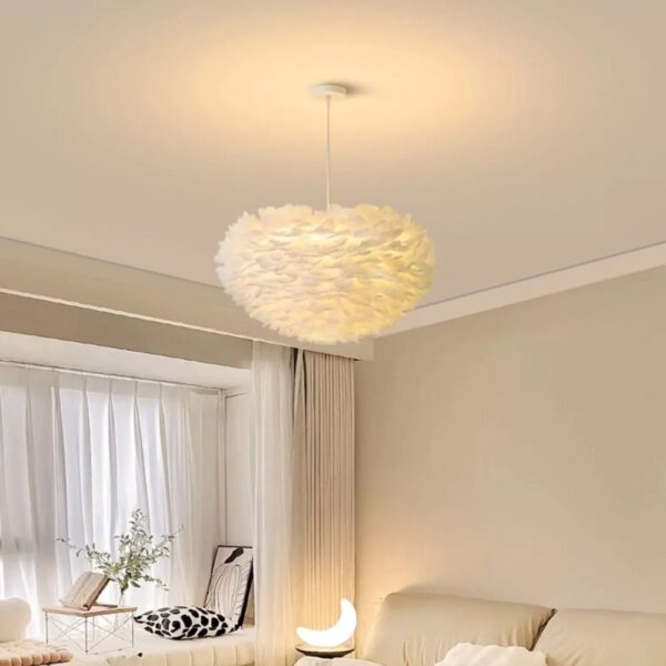 Lustre chambre ado en plumes