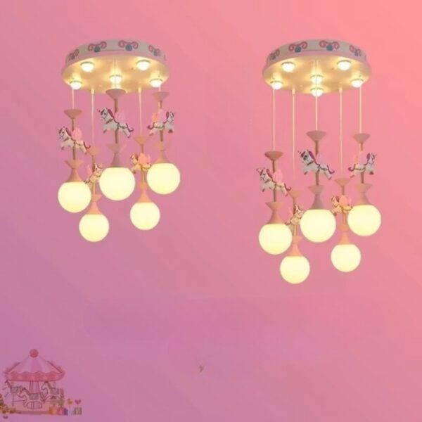Lustre chambre fille carrousel