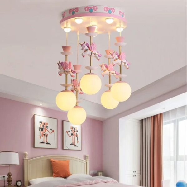 Lustre chambre fille carrousel