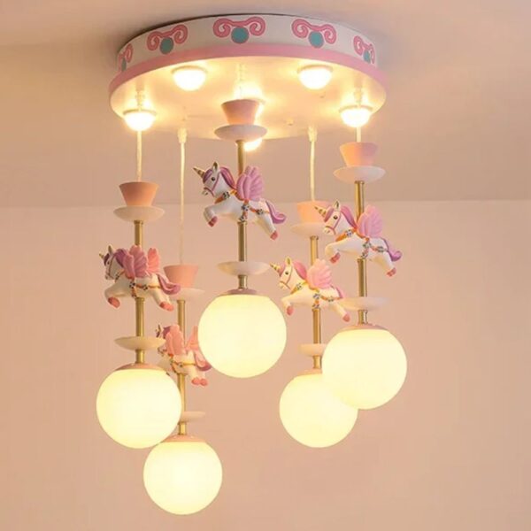 Lustre chambre fille carrousel