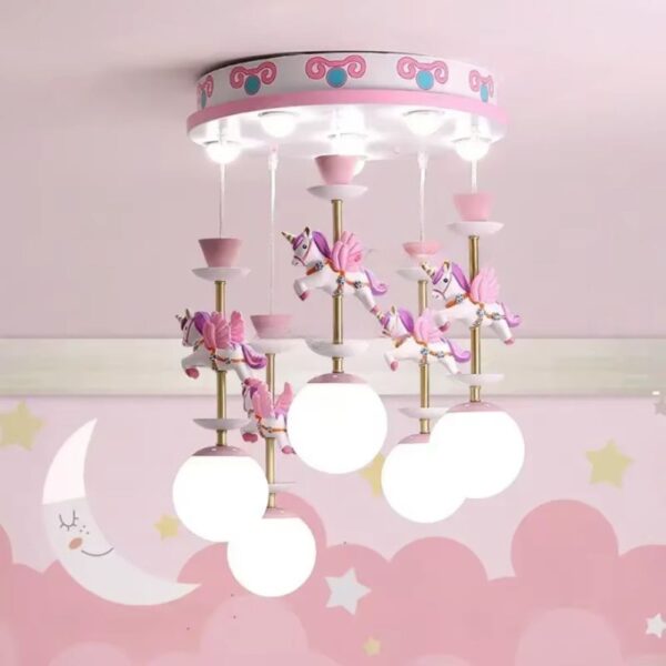 Lustre chambre fille carrousel