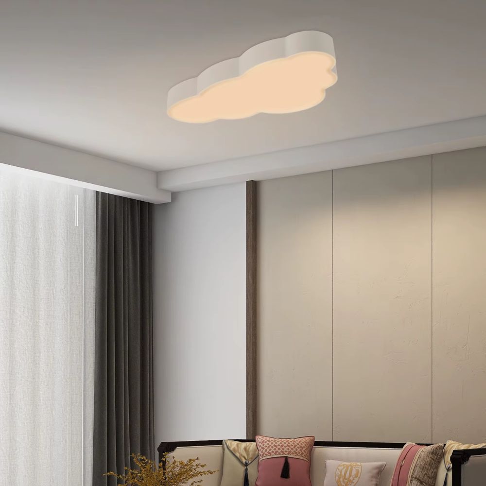 Lustre chambre garçon nuage minimaliste