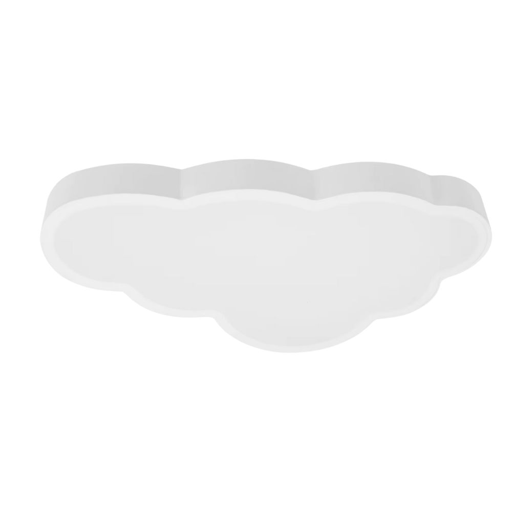 Lustre chambre garçon nuage minimaliste sur fond blanc