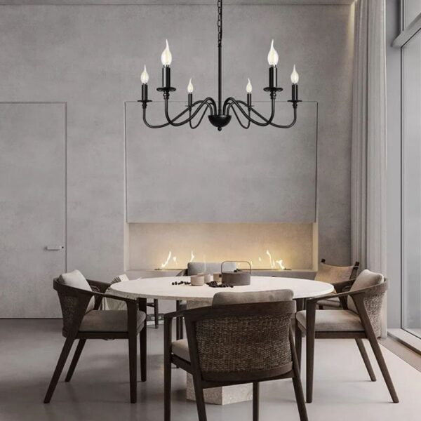 Lustre chandelier américain en fer