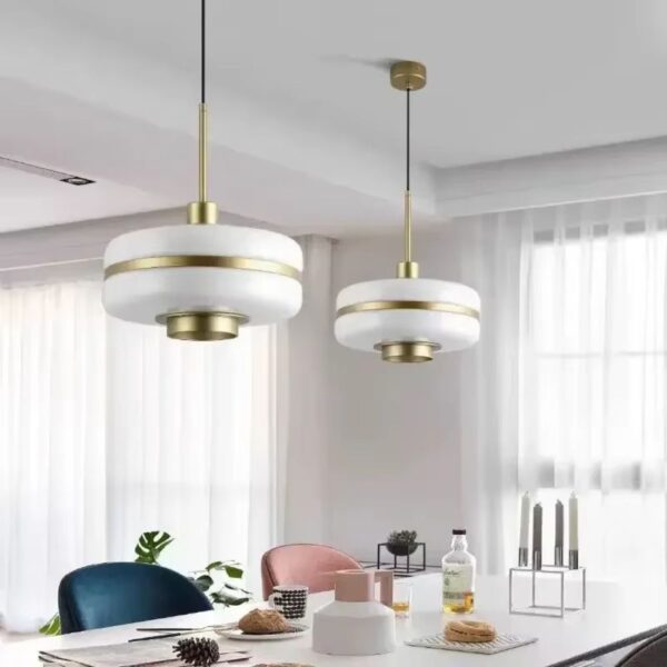 Lustre chic en pierre de verre