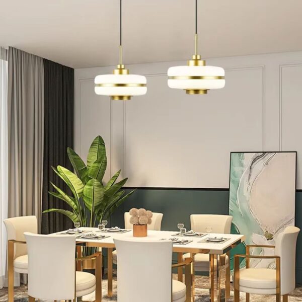 Lustre chic en pierre de verre