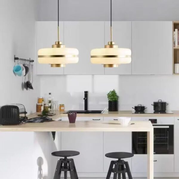 Lustre chic en pierre de verre
