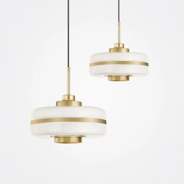 Lustre chic en pierre de verre