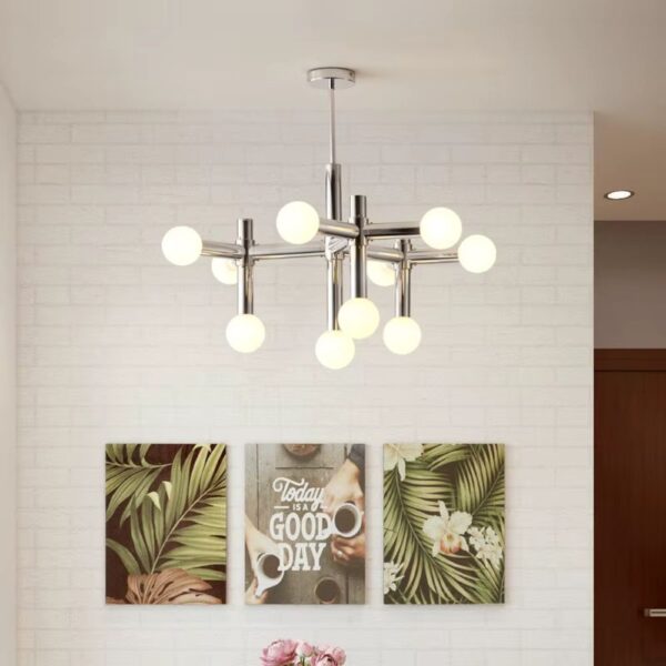 Lustre chrome style nordique