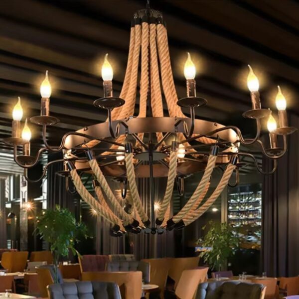 Lustre corde design chandelier