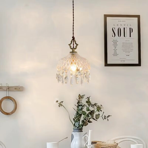 Lustre cristal design rétro