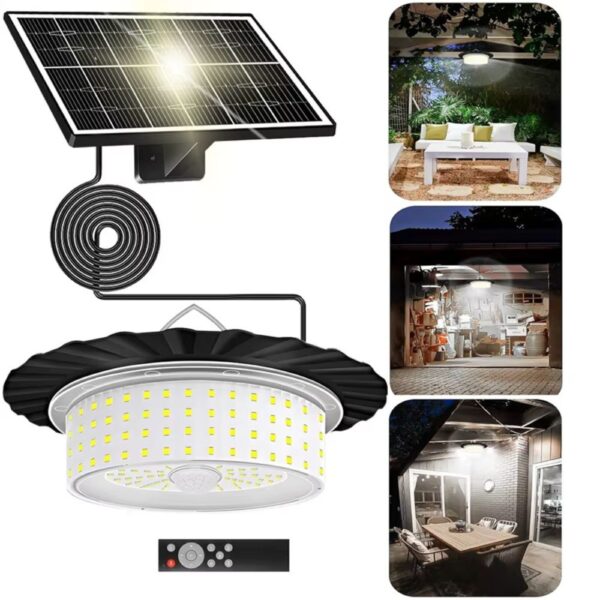 Lustre extérieur terrasse à charge solaire