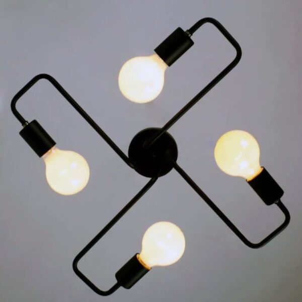 Lustre fer forgé vintage 4 têtes