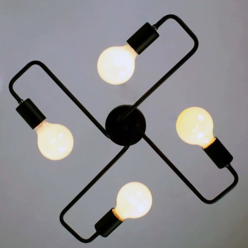 Lustre fer forgé vintage 4 têtes