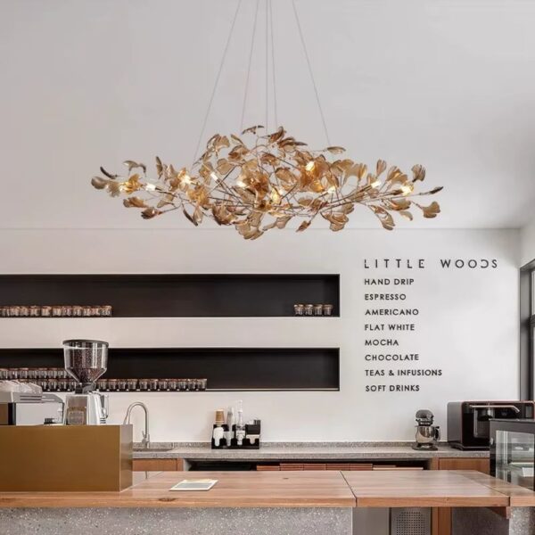 Lustre feuille décoratif et design