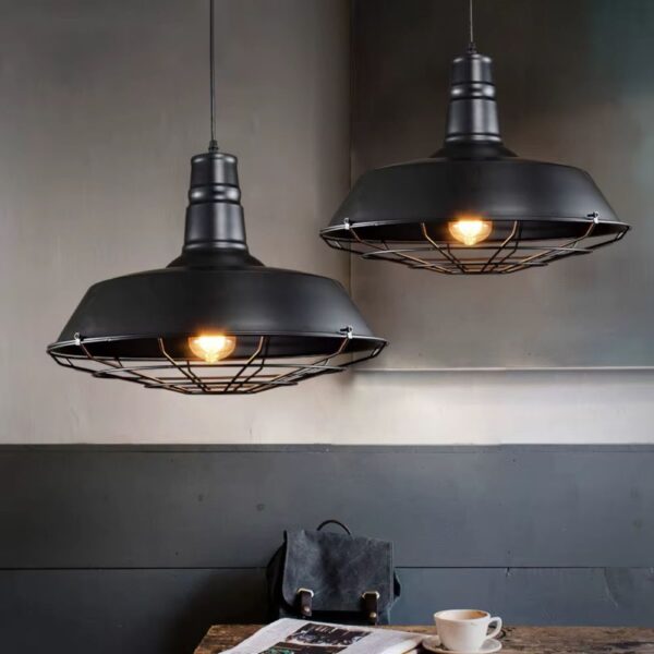 Lustre industriel style américain