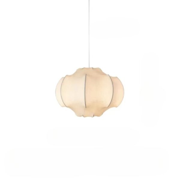 Lustre japandi en soie sur fond blanc