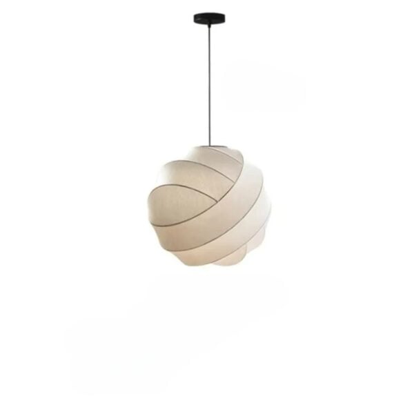 Lustre japonais minimaliste sur fond blanc