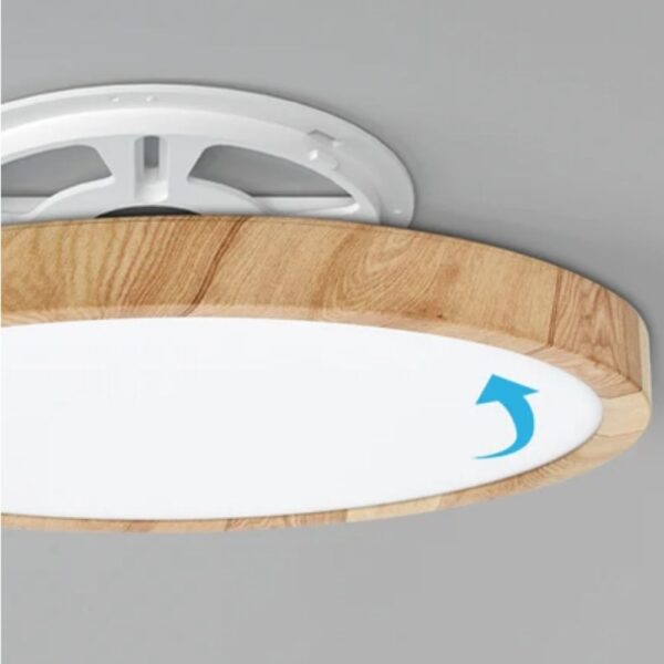 Lustre led moderne effet bois