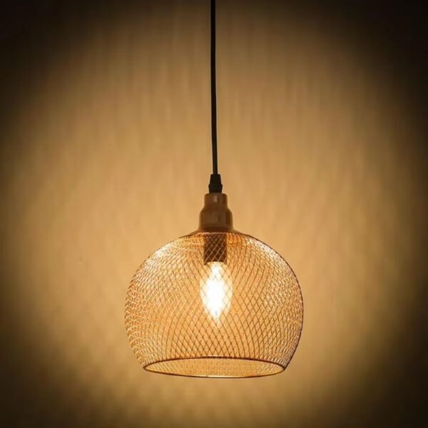Lustre métal design cage