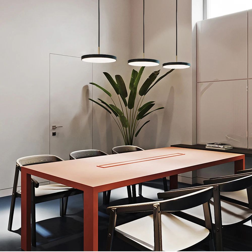 Lustre minimaliste design circulaire
