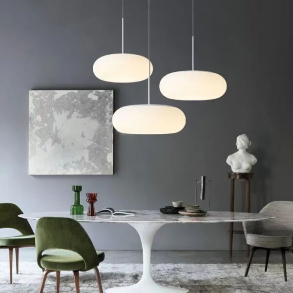 Lustre opaline design circulaire