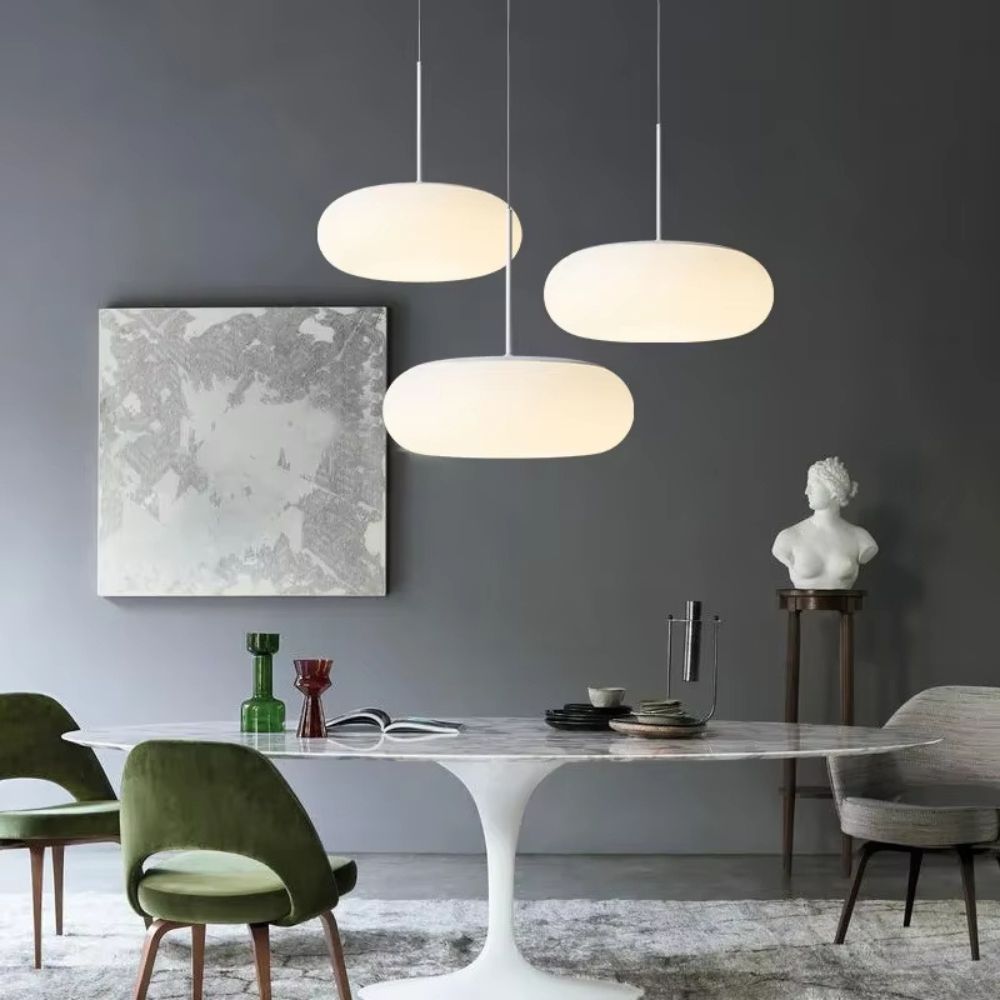 Lustre opaline design circulaire