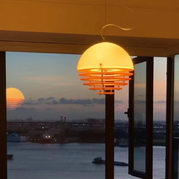 Lustre orange design moderne