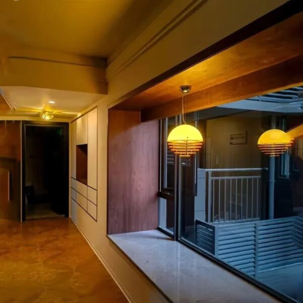 Lustre orange design moderne