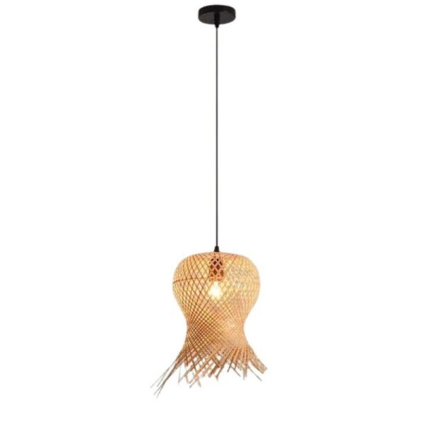 Lustre paille moderne sur fond blanc