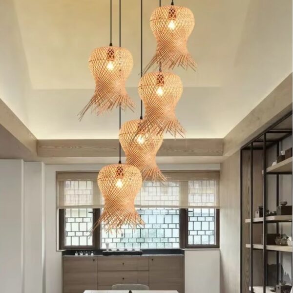 Lustre paille moderne