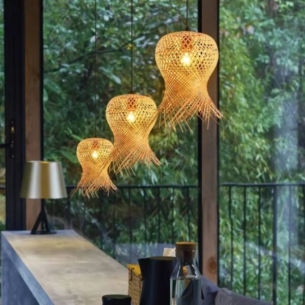 Lustre paille moderne