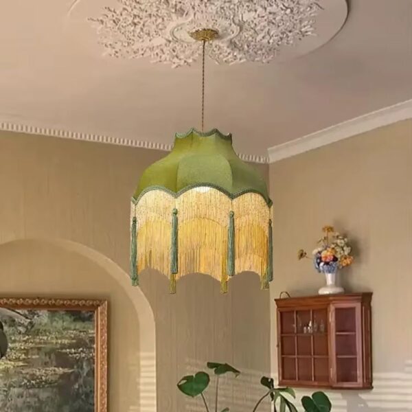 Lustre pampille design rétro