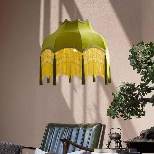 Lustre pampille design rétro