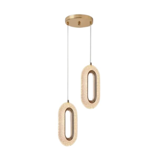 Lustre pendant chic et moderne sur fond blanc