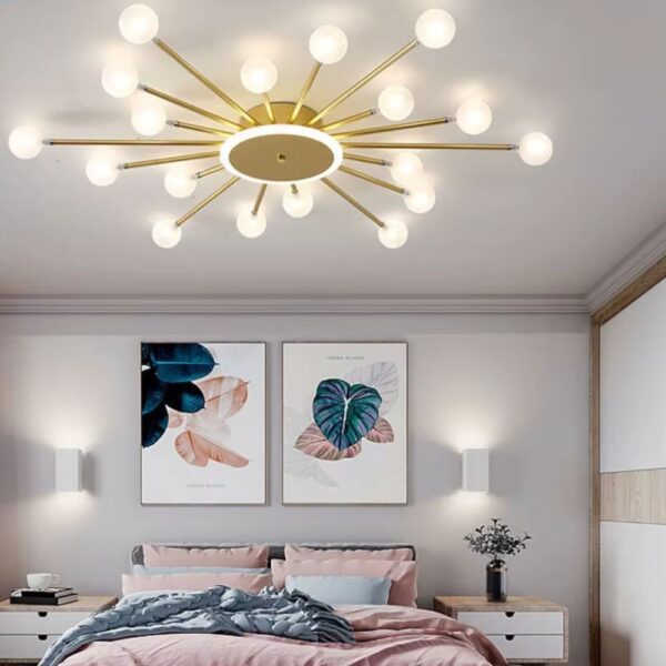 Lustre plafonnier design soleil