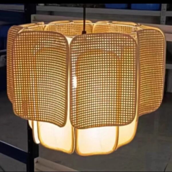 Lustre rotin style bohème