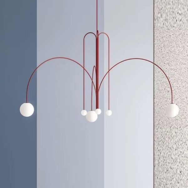Lustre rouge contemporain