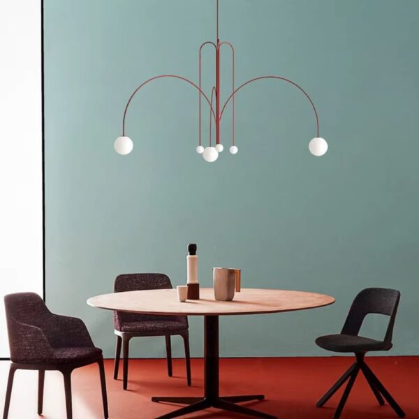 Lustre rouge contemporain