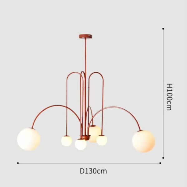 Lustre rouge contemporain