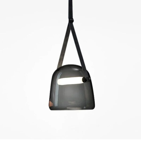 Lustre scandinave verre fumé