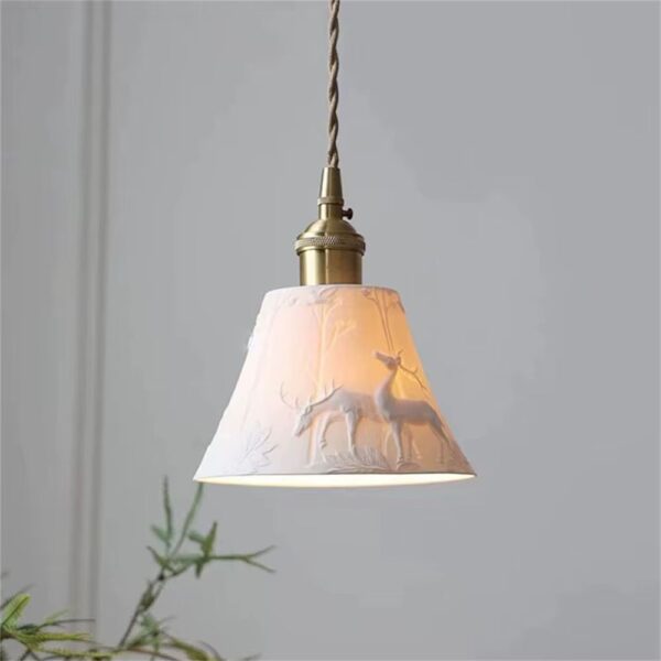 Lustre vintage et chic en céramique