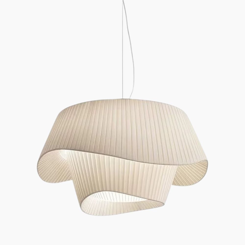 Lustre wabi sabi vintage en tissu sur fond blanc