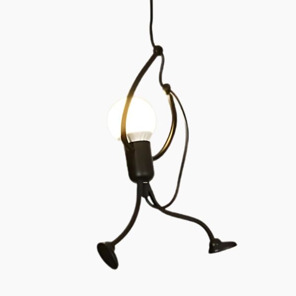 Petit lustre original sur fond gris